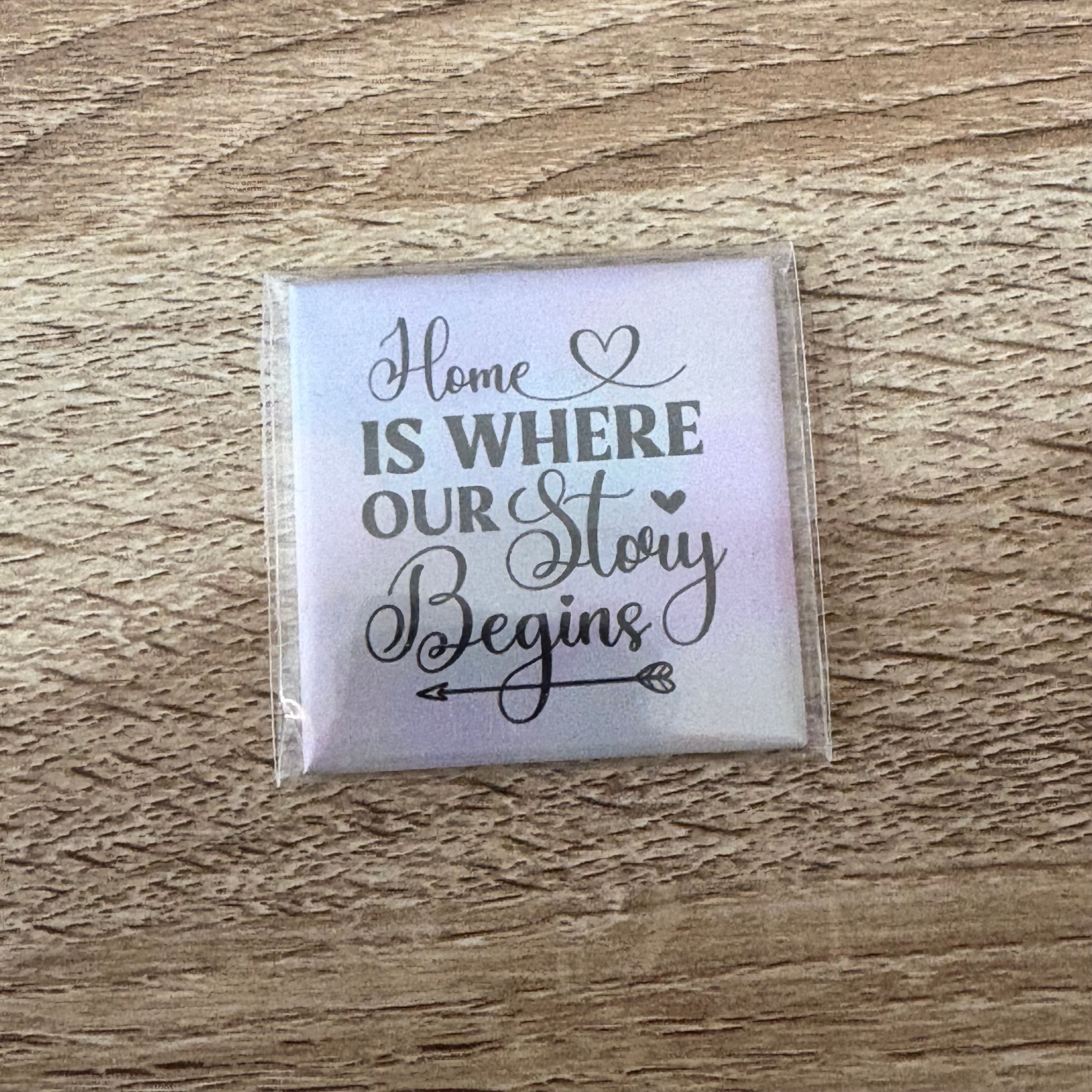 Home Is Where Our Story Begins | 50mm Magnet | Heartfelt