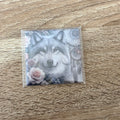 Wolf With Roses | 50mm Magnet | Animal Magnet