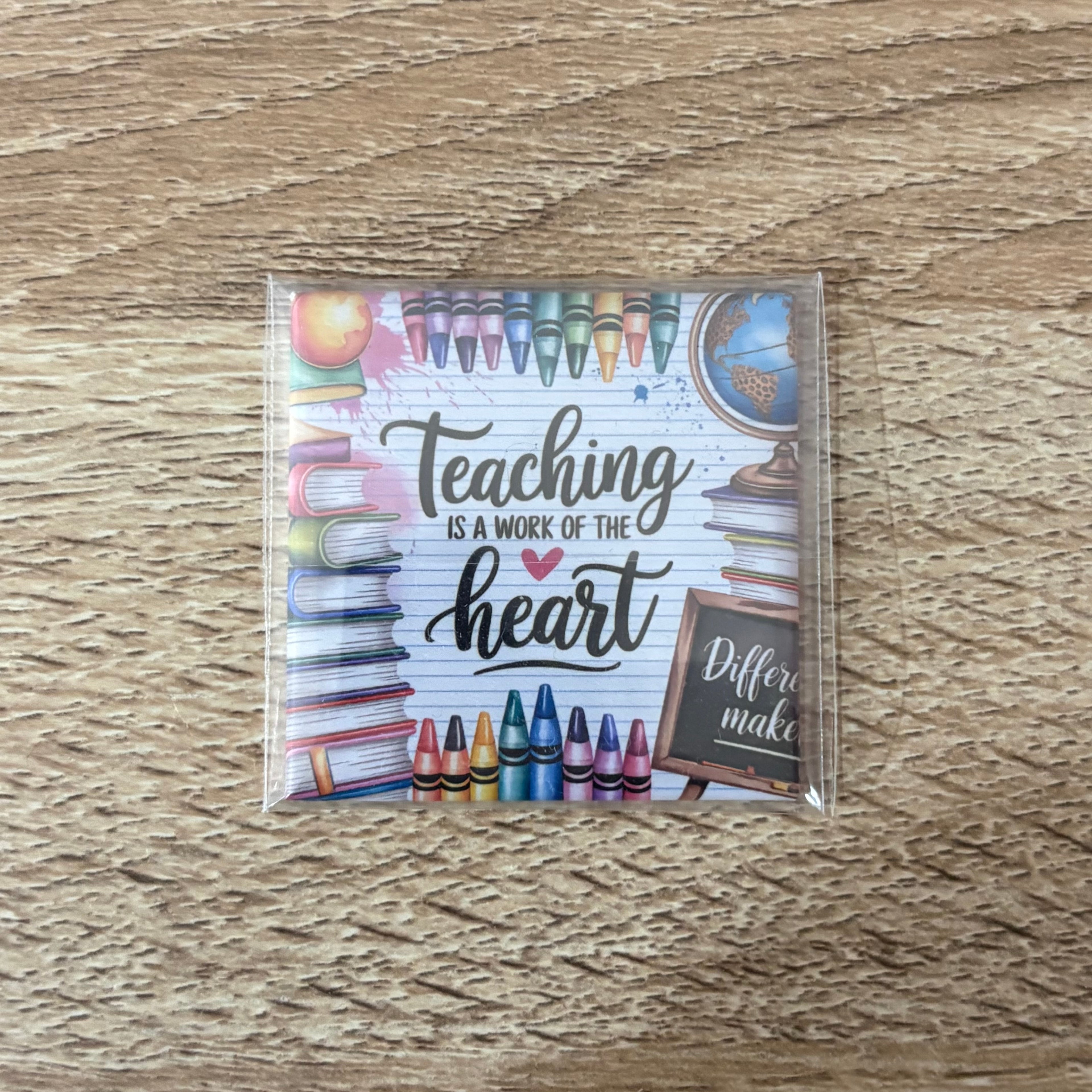 Teaching Is A Work Of Heart | 50mm Magnet | Teacher Appreciation