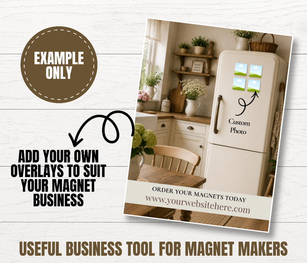 Fridge Mock Up PNG Bundle | 6 Country Farmhouse Refrigerator Backgrounds