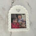 Arched Scalloped Edge Magnet Frame | Heart Cut Out Design