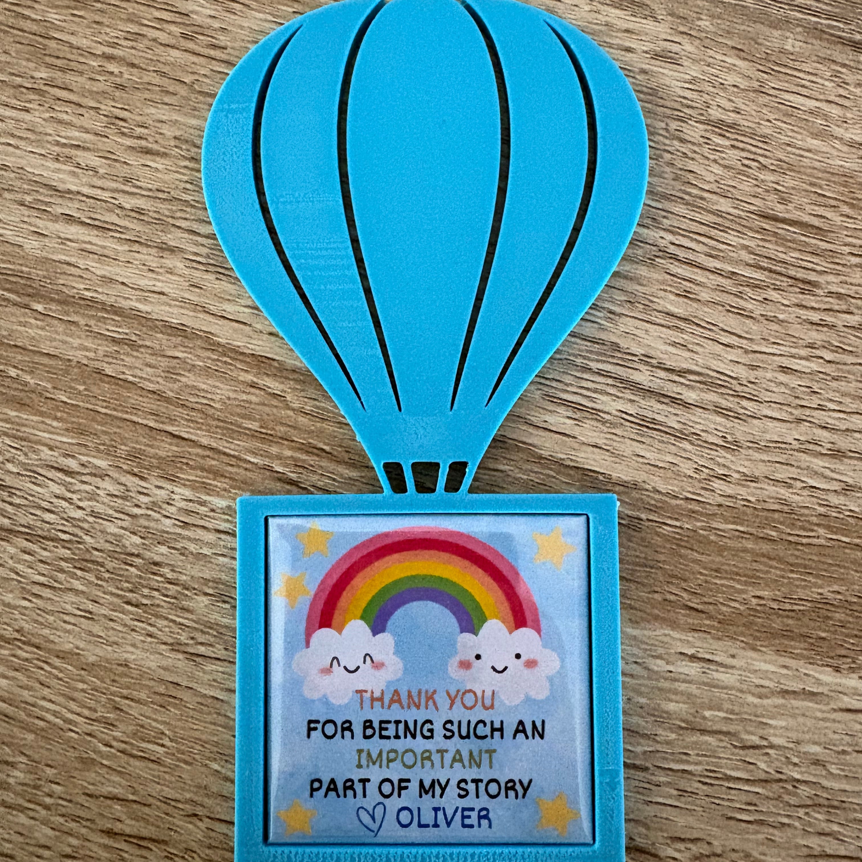 Photo Magnet Frame - Hot Air Balloon - 5x5cm