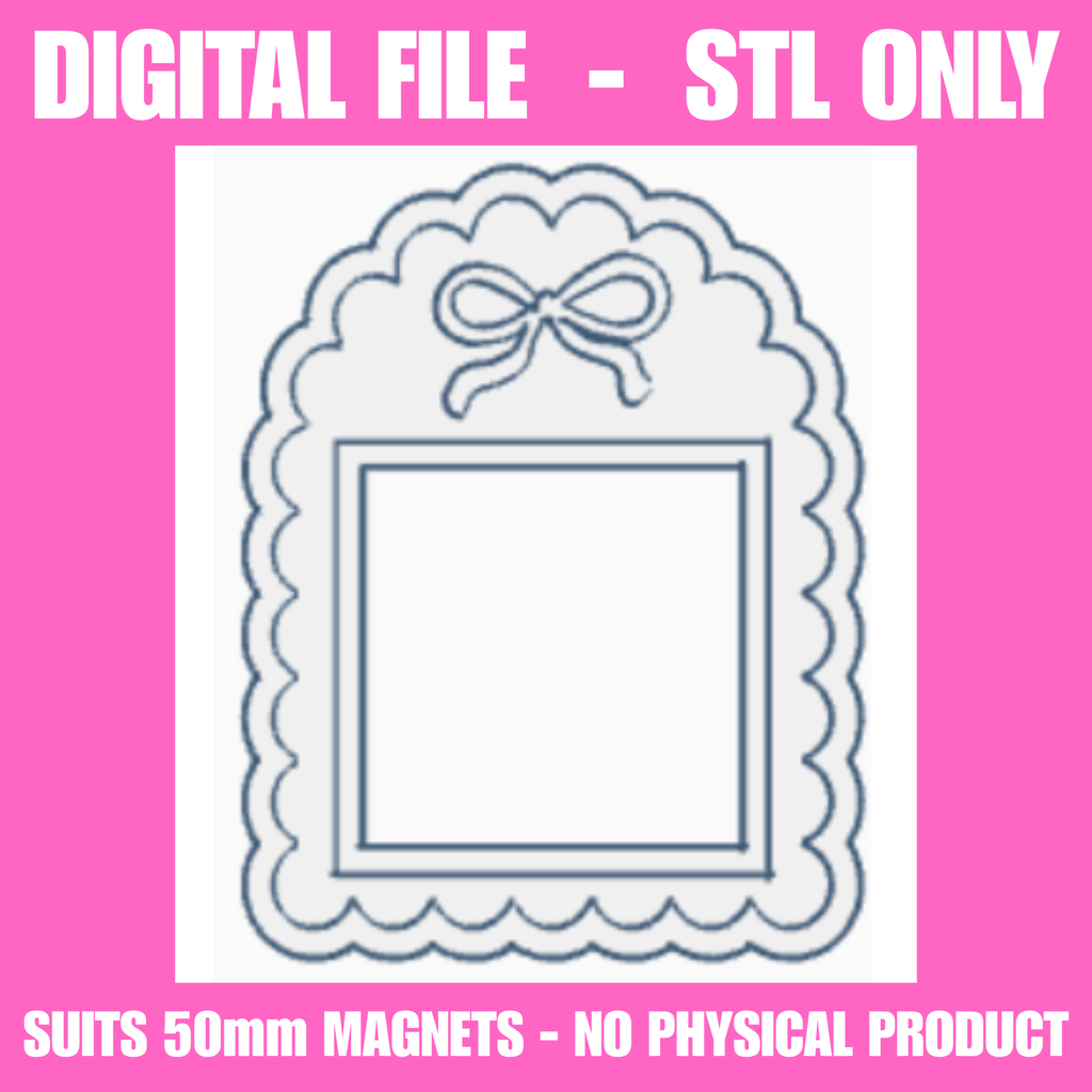 Scalloped 50mm Magnet Frame STL | Digital Download