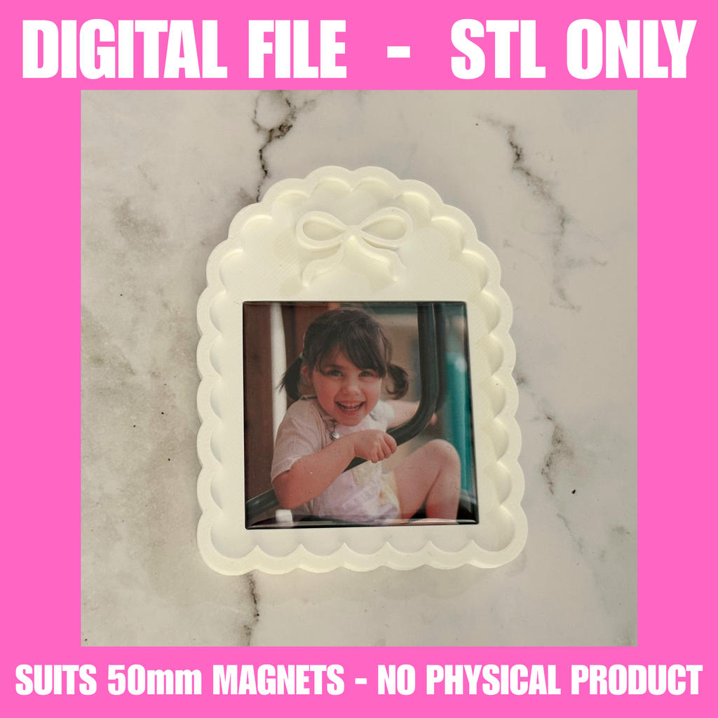Scalloped 50mm Magnet Frame STL | Digital Download