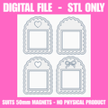 Scalloped 50mm Magnet Frame STL | Digital Download