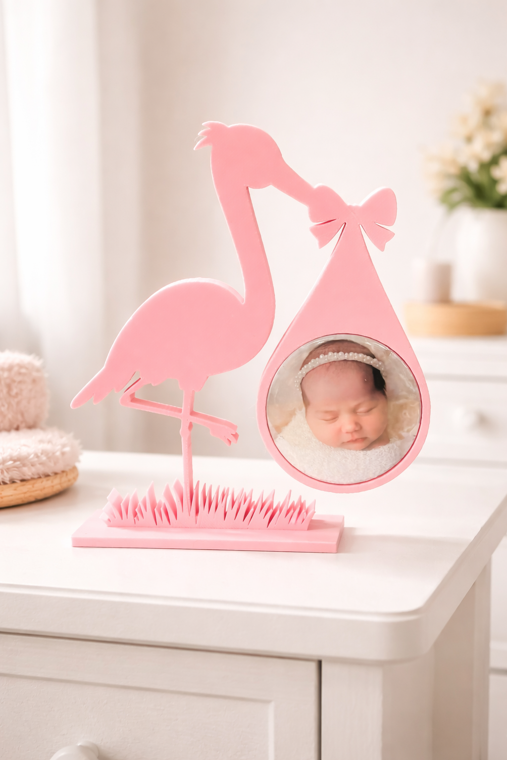 Photo Magnet Frame - Stork Round - 58mm